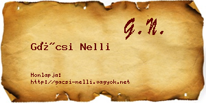 Gácsi Nelli névjegykártya